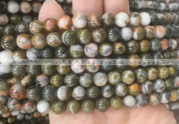 HJBS02 15 inches 8mm round bumblebee jasper beads wholesale