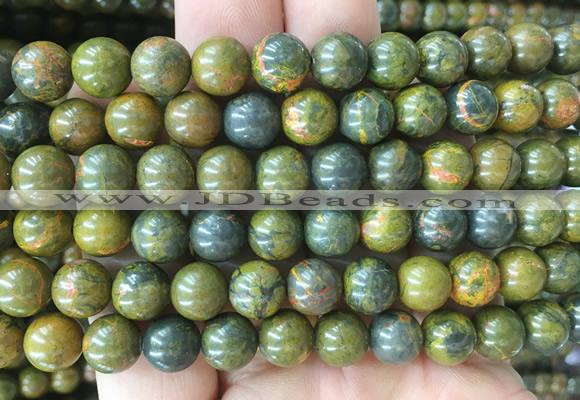 HJBS07 15 inches 8mm round bumblebee jasper beads wholesale