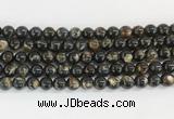 LPBS01 15 inches 6mm round black Lepidolite beads wholesale