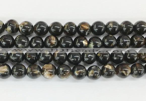 LPBS03 15 inches 10mm round black Lepidolite beads wholesale