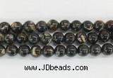 LPBS04 15 inches 12mm round black Lepidolite beads wholesale