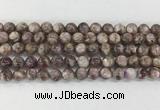 LPBS18 15 inches 8mm round natural purple Lepidolite beads wholesale