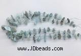 LRBS01 Top drilled 10*14mm - 15*25mm freeform larimar gemstone beads