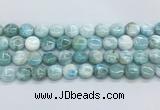 LRBS06 15 inches 12mm flat round larimar gemstone beads wholesale