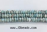 LRBS11 15 inches 7*12mm rondelle larimar gemstone beads wholesale