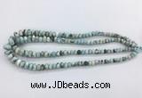 LRBS12 4*6mm - 7*12mm rondelle larimar gemstone beads wholesale