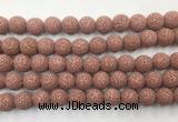 LVBS02 6mm, 8mm, 10mm, 12mm, 14mm, 16mm, 18mm & 20mm round red lava beads