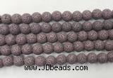 LVBS09 6mm, 8mm, 10mm, 12mm, 14mm, 16mm, 18mm & 20mm round purple lava beads