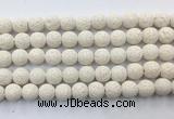 LVBS14 6mm, 8mm, 10mm, 12mm, 14mm, 16mm, 18mm & 20mm round white lava beads