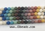 LVBS16 6mm, 8mm, 10mm, 12mm, 14mm, 16mm, 18mm & 20mm round rainbow lava beads