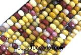 MKBS01 15 inches 4*6mm faceted rondelle mookaite gemstone beads