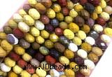 MKBS03 15 inches 6*10mm faceted rondelle mookaite gemstone beads