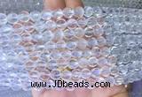 NCBS01 15 inches 8mm carved pumpkin white crystal beads wholesale