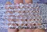 NCBS15 15 inches 8mm faceted round white crystal beads wholesale