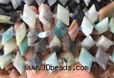 NGBS103 15 inches 13*22mm - 15*25mm faceted marquise colorful amazonite beads