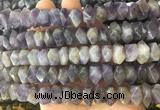 NGBS113 15 inches 8*12mm - 10*14mm faceted nuggets amethyst beads