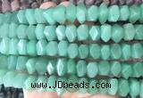 NGBS118 15 inches 8*12mm - 10*14mm faceted nuggets green aventurine beads