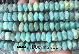 NGBS119 15 inches 8*12mm - 10*14mm faceted nuggets amazonite beads