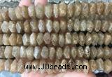 NGBS121 15 inches 8*12mm - 10*14mm faceted nuggets quartz beads