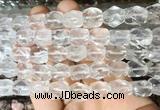 NGBS132 15 inches 9*11mm faceted nuggets white crystal gemstone beads