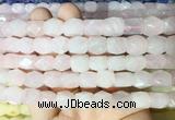 NGBS133 15 inches 9*11mm faceted nuggets rose quartz gemstone beads