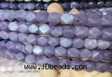 NGBS136 15 inches 9*11mm faceted nuggets lepidolite gemstone beads