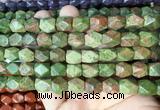 NGBS144 15 inches 9*11mm faceted nuggets unakite gemstone beads