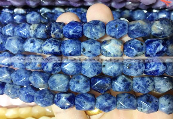 NGBS151 15 inches 9*11mm faceted nuggets sodalite gemstone beads