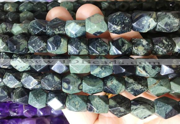 NGBS152 15 inches 9*11mm faceted nuggets kambaba jasper gemstone beads