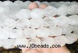 NGBS158 15 inches 13*18mm faceted nuggets white crystal gemstone beads