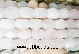 NGBS160 15 inches 13*18mm faceted nuggets rose quartz gemstone beads