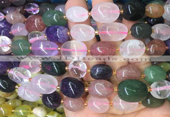 NGBS17 15 inches 8*12 - 10*14mm nuggets multicolor quartz gemstone beads