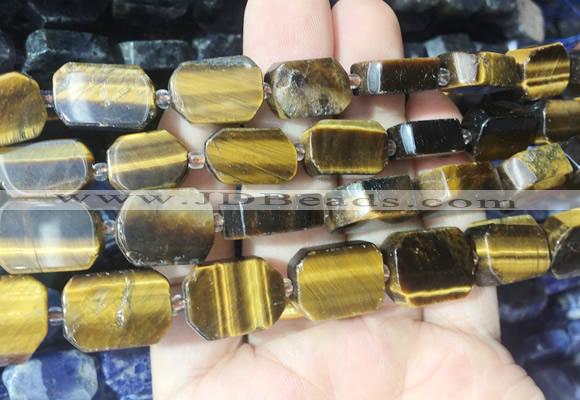 NGBS184 15 inches 10*14mm - 12*16mm freeform yellow tiger eye beads