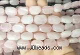 NGBS189 15 inches 10*14mm - 12*16mm faceted freeform rose quartz beads