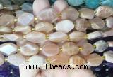 NGBS191 15 inches 10*14mm - 12*16mm faceted freeform moonstone beads