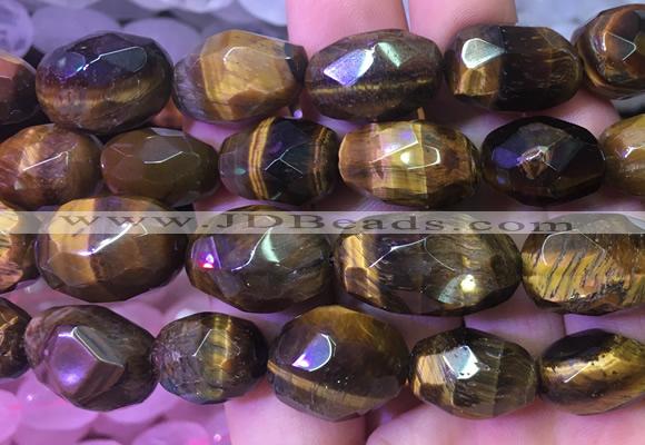 NGBS38 15 inches 12*16 - 13*18mm faceted nuggets yellow tiger eye beads