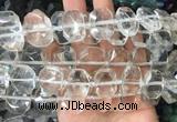 NGBS61 15 inches 13*18mm - 15*20mm faceted freeform white crystal beads