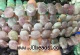 NGBS62 15 inches 13*18mm - 15*20mm faceted freeform rose quartz beads