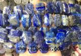 NGBS66 15 inches 13*18mm - 15*20mm faceted freeform lapis lazuli beads