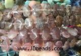 NGBS68 15 inches 13*18mm - 15*20mm faceted freeform red strawberry quartz beads