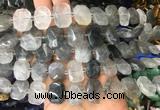 NGBS73 15 inches 13*18mm - 15*20mm faceted freeform cloudy quartz beads