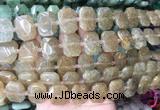 NGBS74 15 inches 13*18mm - 15*20mm faceted freeform quartz beads