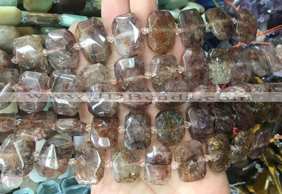 NGBS75 15 inches 13*18mm - 15*20mm faceted freeform quartz beads