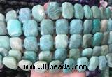 NGBS81 15 inches 13*18mm - 15*20mm faceted freeform amazonite beads