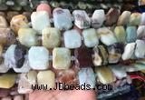 NGBS82 15 inches 13*18mm - 15*20mm faceted freeform colorful amazonite beads