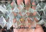 NGBS94 15 inches 13*22mm - 15*25mm faceted marquise green crystal beads