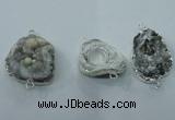 NGC105 25*35mm - 30*40mm freeform druzy agate connectors wholesale