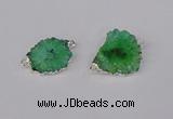 NGC1080 15*20mm - 30*35mm freeform druzy agate connectors wholesale