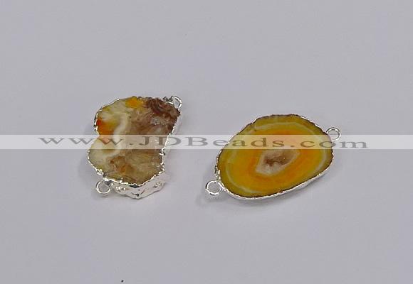 NGC1086 18*25mm - 25*35mm freeform druzy agate gemstone connectors