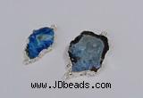 NGC1089 18*25mm - 25*35mm freeform druzy agate gemstone connectors